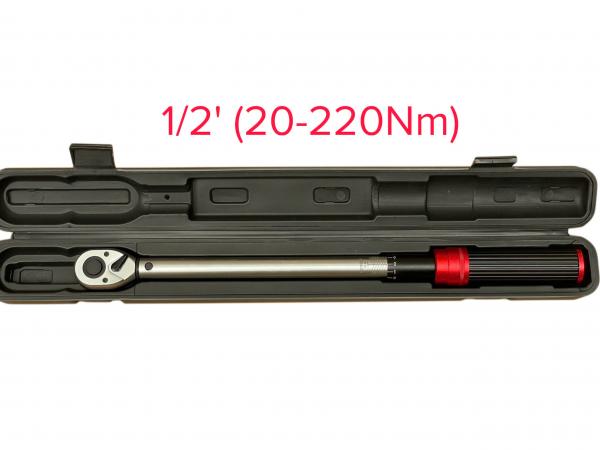 Cần siết lực 1/2’: dải lực 20-220Nm.