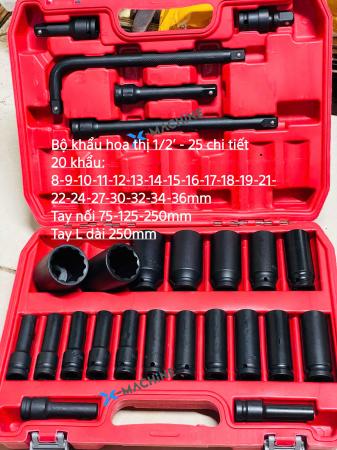 Bô khẩu hoa thị 1/2' - 25 chi tiết